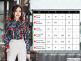 Maristar : No.2023 เสื้อแขนยาวพิมพ์ลาย | Printed Long Sleeve Blouse