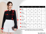 Miss Daisy : No.2050 เสื้อแขนยาวสีพื้น | Solid Long Sleeve Blouse