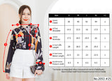 Maristar : No.2053 เสื้อแขนยาวพิมพ์ลาย | Printed Long Sleeve Blouse
