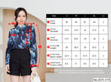 Maristar : No.2073 เสื้อแขนยาวพิมพ์ลาย | Printed Long Sleeve Blouse