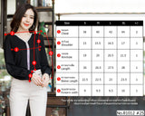 Vertier : No.81012 เสื้อแขนยาวสีพื้น | Solid Long Sleeve Blouse