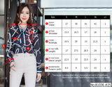 Vertier : No.81036 เสื้อแขนยาวพิมพ์ลาย | Printed Long Sleeve Blouse