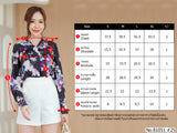 Vertier : No.81051 เสื้อแขนยาวพิมพ์ลาย | Printed Long Sleeve Blouse