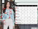 Maristar : No.2021 เสื้อแขนยาวพิมพ์ลาย | Printed Long Sleeve Blouse