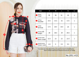 Maristar : No.2051 เสื้อแขนยาวพิมพ์ลาย | Printed Long Sleeve Blouse