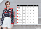 Maristar : No.2075 เสื้อแขนยาวพิมพ์ลาย | Printed Long Sleeve Blouse