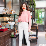 Maristar : No.1973 เสื้อแขนยาวสีพื้น | Solid Long Sleeve Blouse