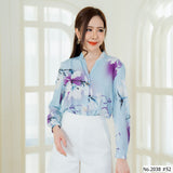 Miss Daisy : No.2038 เสื้อแขนยาวพิมพ์ลาย | Printed Long Sleeve Blouse