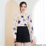 Miss Daisy : No.2037 เสื้อแขนยาวพิมพ์ลาย | Printed Long Sleeve Blouse