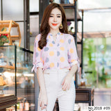Maristar : No.2018 เสื้อแขนยาวพิมพ์ลาย | Printed Long Sleeve Blouse