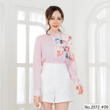 Maristar : No.2072 เสื้อแขนยาวพิมพ์ลาย | Printed Long Sleeve Blouse