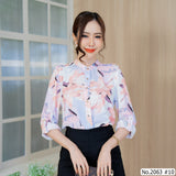 Miss Daisy : No.2063 เสื้อแขนยาวพิมพ์ลาย | Printed Long Sleeve Blouse