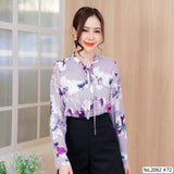 Maristar : No.2062 เสื้อแขนยาวพิมพ์ลาย | Printed Long Sleeve Blouse