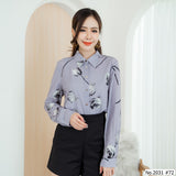 Maristar : No.2031 เสื้อแขนยาวพิมพ์ลาย | Printed Long Sleeve Blouse