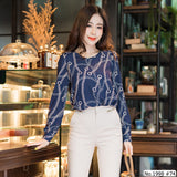 Maristar : No.1998 เสื้อแขนยาวพิมพ์ลาย | Printed Long Sleeve Blouse