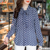 Maristar : No.2016 เสื้อแขนยาวพิมพ์ลาย | Printed Long Sleeve Blouse