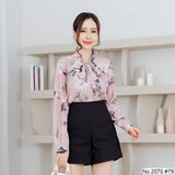 Miss Daisy : No.2070 เสื้อแขนยาวพิมพ์ลาย | Printed Long Sleeve Blouse