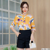 Miss Daisy : No.2061 เสื้อแขนยาวพิมพ์ลาย | Printed Long Sleeve Blouse