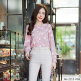 Maristar : No.2013 เสื้อแขนยาวพิมพ์ลาย | Printed Long Sleeve Blouse