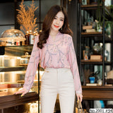 Maristar : No.2001 เสื้อแขนยาวพิมพ์ลาย | Printed Long Sleeve Blouse