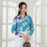 Miss Daisy : No.2038 เสื้อแขนยาวพิมพ์ลาย | Printed Long Sleeve Blouse