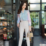 Maristar : No.2008 เสื้อแขนยาวพิมพ์ลาย | Printed Long Sleeve Blouse