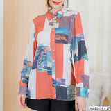 Vertier : No.81039 เสื้อแขนยาวพิมพ์ลาย | Printed Long Sleeve Blouse