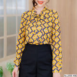 Maristar : No.2059 เสื้อแขนยาวพิมพ์ลาย | Printed Long Sleeve Blouse