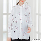 Vertier : No.81056 เสื้อแขนยาวพิมพ์ลาย | Printed Long Sleeve Blouse