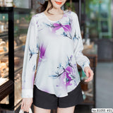 Vertier : No.81055 เสื้อแขนยาวพิมพ์ลาย | Printed Long Sleeve Blouse