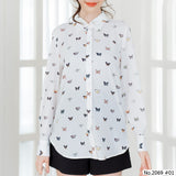 Miss Daisy : No.2069 เสื้อแขนยาวพิมพ์ลาย | Printed Long Sleeve Blouse