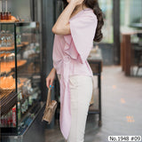 Maristar : No.1948 เสื้อแขนสั้นสีพื้น | Solid Short Sleeve Blouse