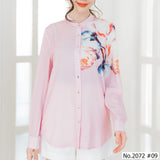 Maristar : No.2072 เสื้อแขนยาวพิมพ์ลาย | Printed Long Sleeve Blouse