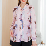 Maristar : No.2035 เสื้อแขนยาวพิมพ์ลาย | Printed Long Sleeve Blouse