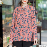 Maristar : No.2076 เสื้อแขนยาวพิมพ์ลาย | Printed Long Sleeve Blouse