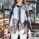 Vertier : No.81037 เสื้อแขนยาวพิมพ์ลาย | Printed Long Sleeve Blouse