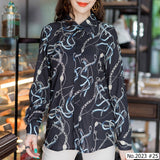 Maristar : No.2023 เสื้อแขนยาวพิมพ์ลาย | Printed Long Sleeve Blouse