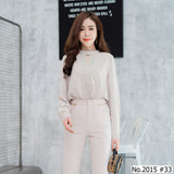 Maristar : No.2015 เสื้อแขนยาวสีพื้น | Solid Long Sleeve Blouse