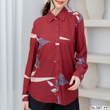 Miss Daisy : No.2067 เสื้อแขนยาวพิมพ์ลาย | Printed Long Sleeve Blouse