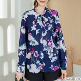 Vertier : No.81051 เสื้อแขนยาวพิมพ์ลาย | Printed Long Sleeve Blouse