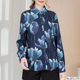 Maristar : No.2073 เสื้อแขนยาวพิมพ์ลาย | Printed Long Sleeve Blouse