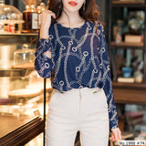 Maristar : No.1998 เสื้อแขนยาวพิมพ์ลาย | Printed Long Sleeve Blouse