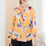 Maristar : No.2036 เสื้อแขนยาวพิมพ์ลาย | Printed Long Sleeve Blouse
