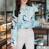 Maristar : No.2021 เสื้อแขนยาวพิมพ์ลาย | Printed Long Sleeve Blouse