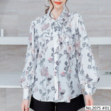 Maristar : No.2075 เสื้อแขนยาวพิมพ์ลาย | Printed Long Sleeve Blouse