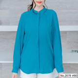 Maristar : No.2078 เสื้อแขนยาวสีพื้น | Solid Long Sleeve Blouse