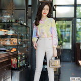 Maristar : No.2008 เสื้อแขนยาวพิมพ์ลาย | Printed Long Sleeve Blouse