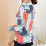 Vertier : No.81039 เสื้อแขนยาวพิมพ์ลาย | Printed Long Sleeve Blouse