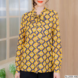 Maristar : No.2059 เสื้อแขนยาวพิมพ์ลาย | Printed Long Sleeve Blouse