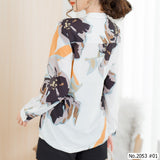 Maristar : No.2053 เสื้อแขนยาวพิมพ์ลาย | Printed Long Sleeve Blouse